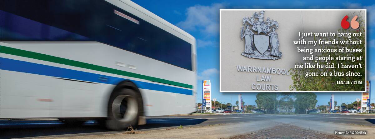 GUILTY: A man has been jailed for stalking and harassing three girls on a public bus in Warrnambool. The victims say they were left traumatised. 
