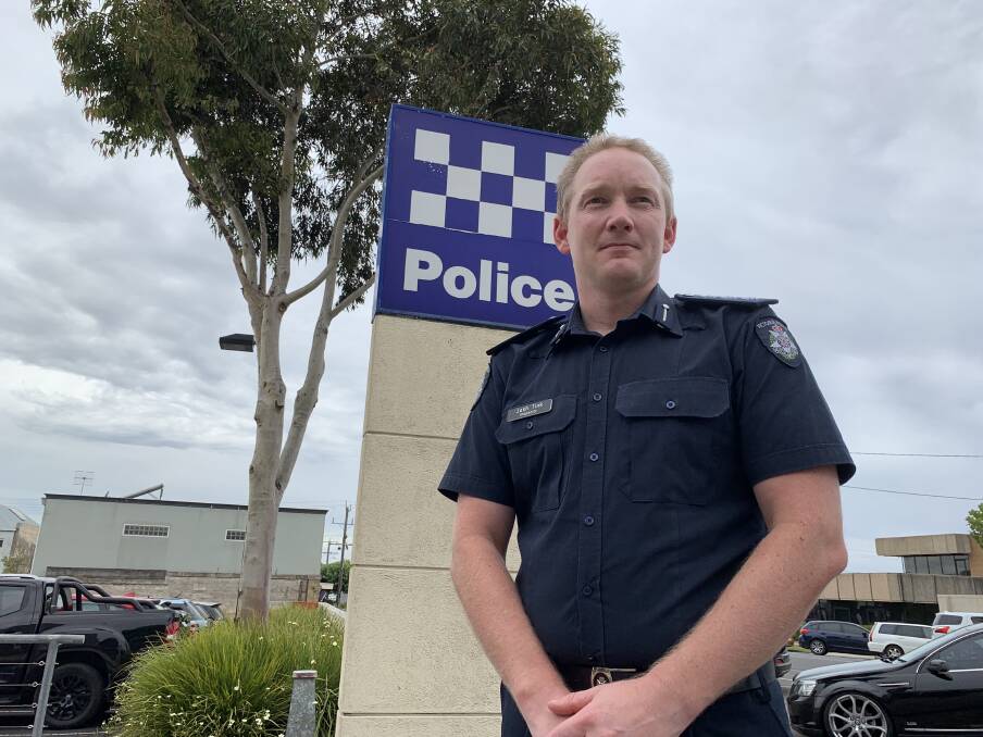 Warrnambool police Acting Superintendent Josh Tink. Picture by Jessica Howard