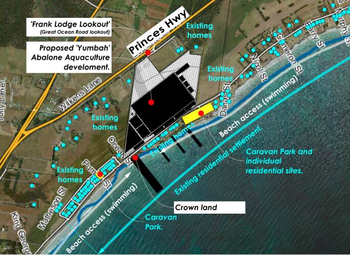 PROPOSAL: An artist's impression of the proposed $73 million abalone farm at Dutton Way. Picture: Save the Dutton Way.