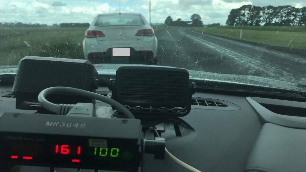 A 30-year-old Hamilton man was clocked travelling at 161km/h on the Hamilton-Chatsworth Road, east of Hamilton.