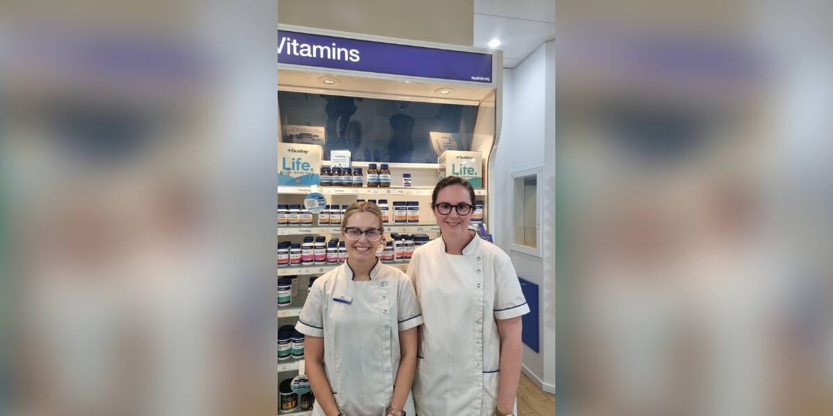 Sarah Baker and Sarah Venn from Camperdown Pharmacy. Picture supplied