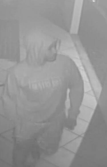 Police have released an image of a man following an aggravataed burglary at Warrnambool's Lady Bay Resort.