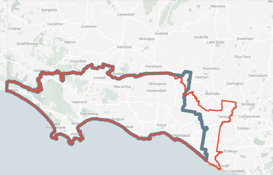 CHANGES: State electoral boundaries for the south-west coast district. The existing boundaries are in blue, the boundaries for the 2022 state election are in red. 