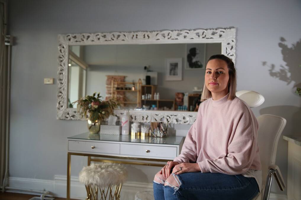 IN THE DARK: Warrnambool's Anushka Brows and Beauty owner Rhiarna Sharma says a lack of indication about when the beauty industry will reopen amid coronavirus is causing a "great deal of anxiety". Picture: Mark Witte