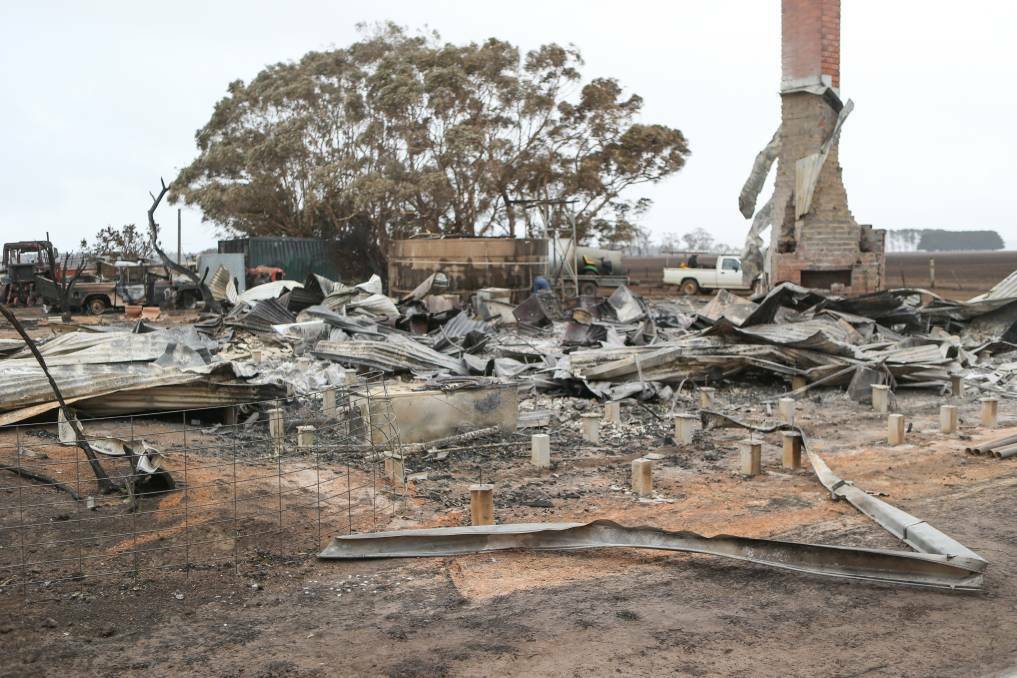 GONE: This is all that remains of the McGillivery family home. Picture: Morgan Hancock