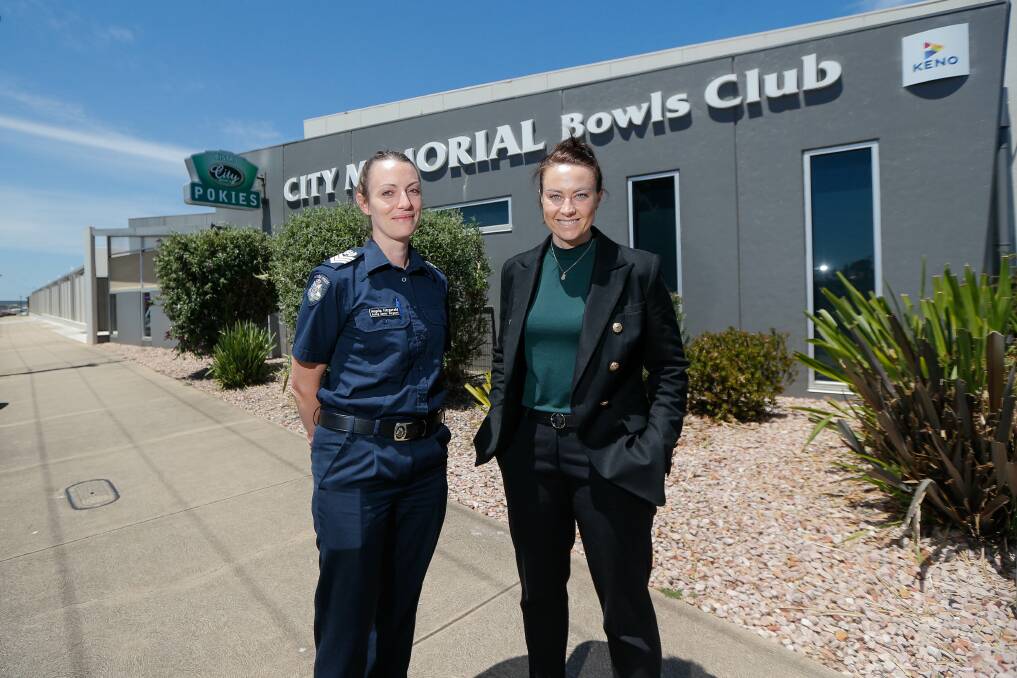INFO NIGHT: Warrnambool police officers Angela Fitzgerald and Kimberley Wheeler will host a police information session at City Memorial Bowls Club. Picture: Anthony Brady