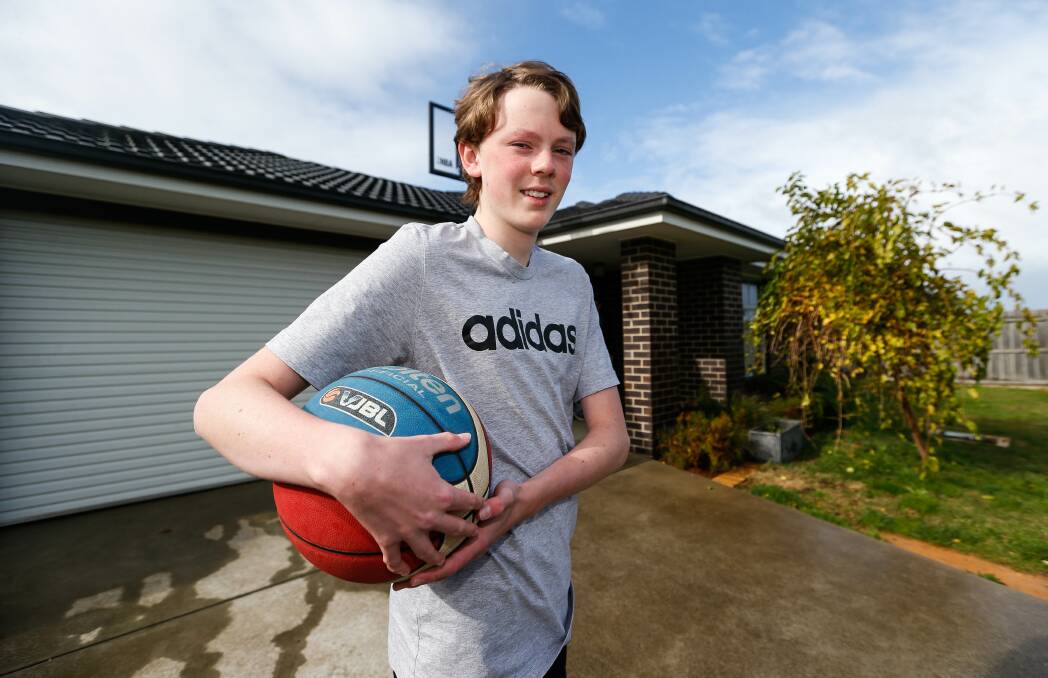 HOOP DREAMS: Junior basketballers, such as Warrnambool's Harry McGorm, hope they can return to indoor courts and play domestic competitions with their mates soon. Picture: Anthony Brady 