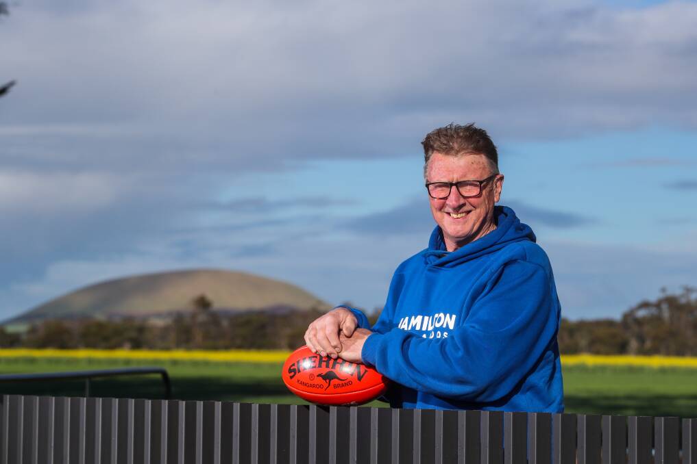 STAYING THE COURSE: Hamilton Kangaroos coach Gerard FitzGerald, pictured at his farm near Derrinallum, is continuing his long involvement with football. Picture: Morgan Hancock 