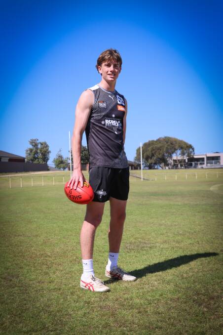 Brodie Phillips is six-foot-two and still growing. Picture by Justine McCullagh-Beasy 