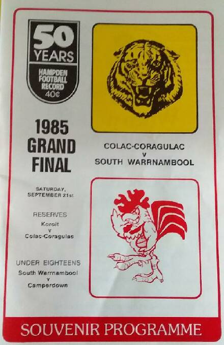 BARGAIN: The 1985 Hampden league grand final record was only 40 cents. 