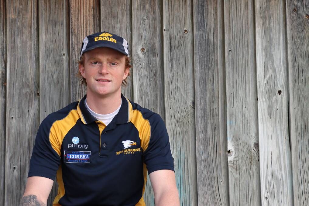Tate Porter is following in dad Jason's footsteps at North Warrnambool Eagles. Picture by Justine McCullagh-Beasy 
