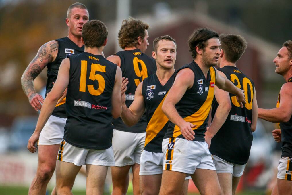 YELLOW AND BLACK: Portland will play North Warrnambool Eagles in a top-five clash this weekend. Picture: Chris Doheny 