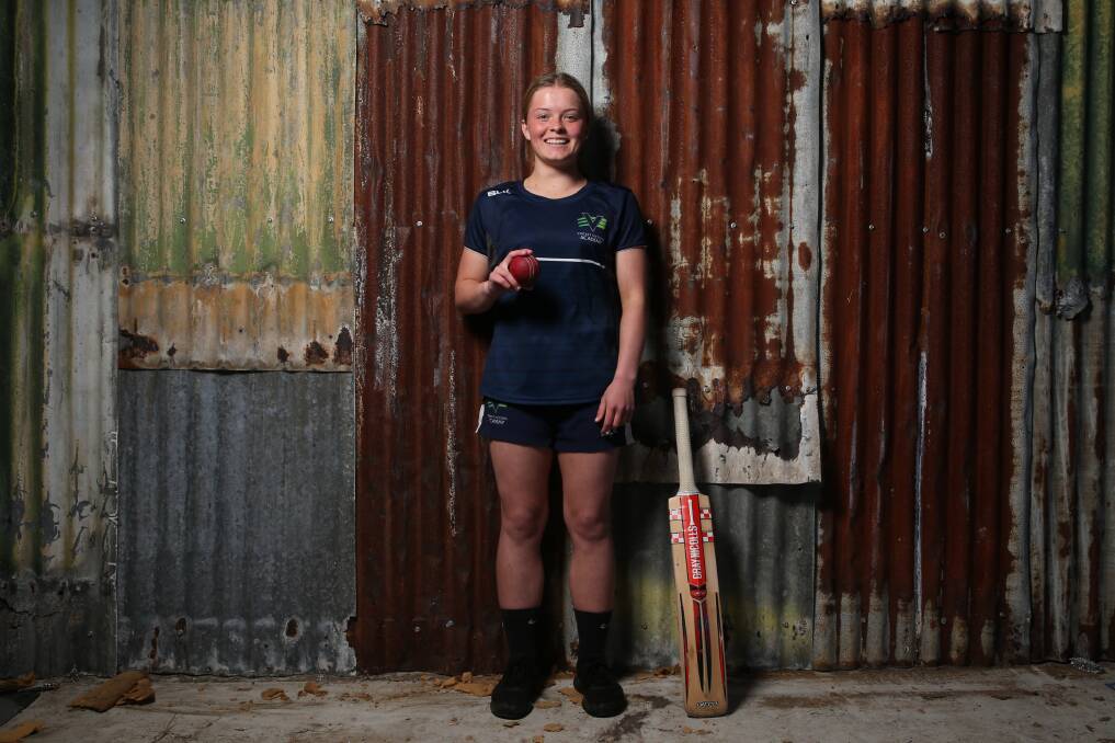 MAKING A MARK: Heytesbury Rebels' Milly Illingworth is taking big strides in her cricket and will represent Vic Country in January. Picture: Mark Witte 