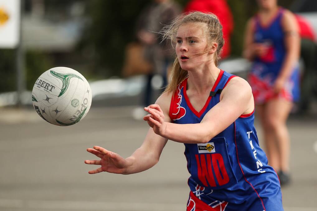 GAME TIME: Anna Dickson is one of Terang Mortlake's promising teenage netballers. Picture: Morgan Hancock 