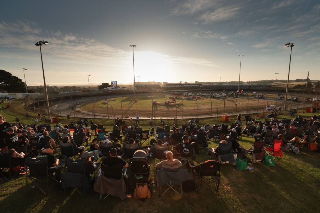 Crowds attend the New Year's Day meeting at Premier Speedway. Picture by Sean McKenna 
