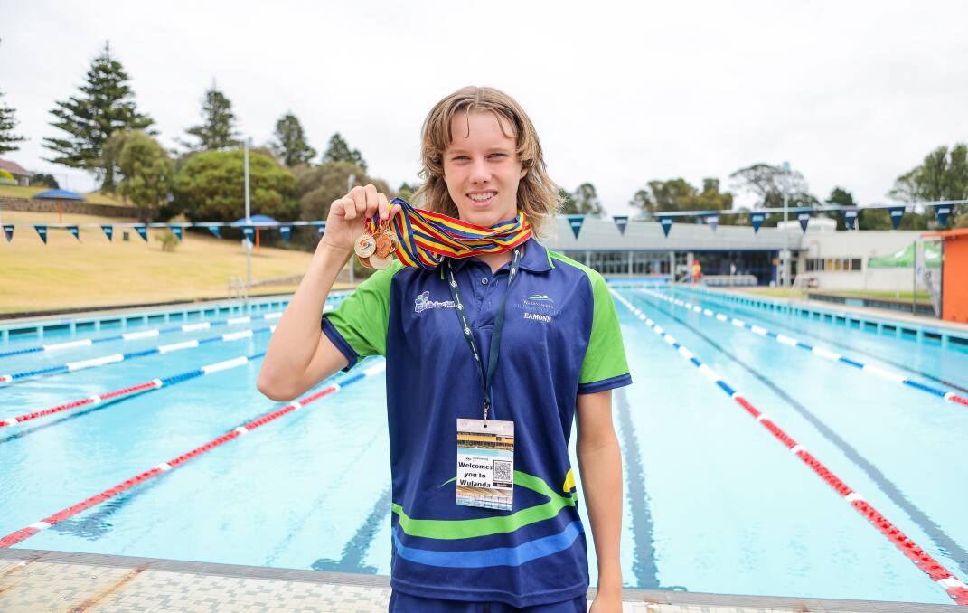 Eamonn McCarthy with his medal haul from the SA country championships. Picture by Anthony Brady 
