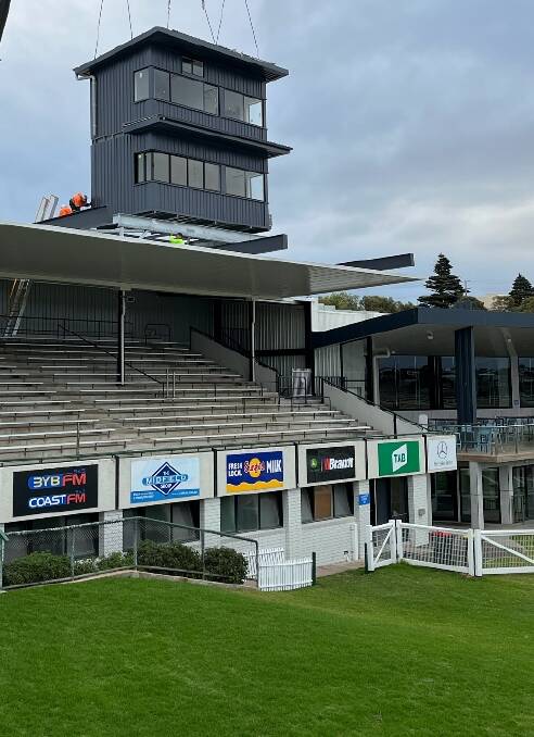The new judges' tower finds its home at Warrnambool Racing Club. Picture supplied 