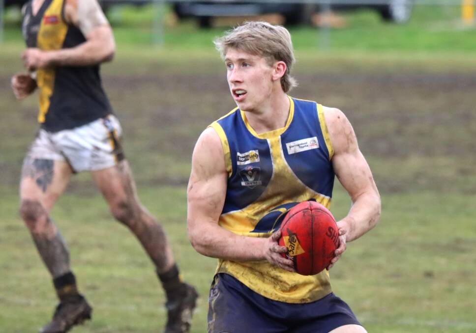 IMPRESSIVE: Harry Keast kicked a goal for North Warrnambool Eagles. Picture: Justine McCullagh-Beasy 