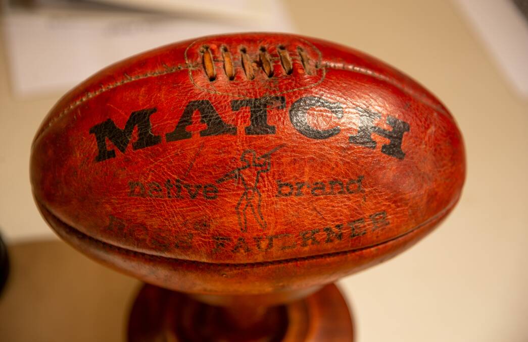 MEMENTO: The 1972 Warrnambool and District grand final ball. Picture: Chris Doheny 