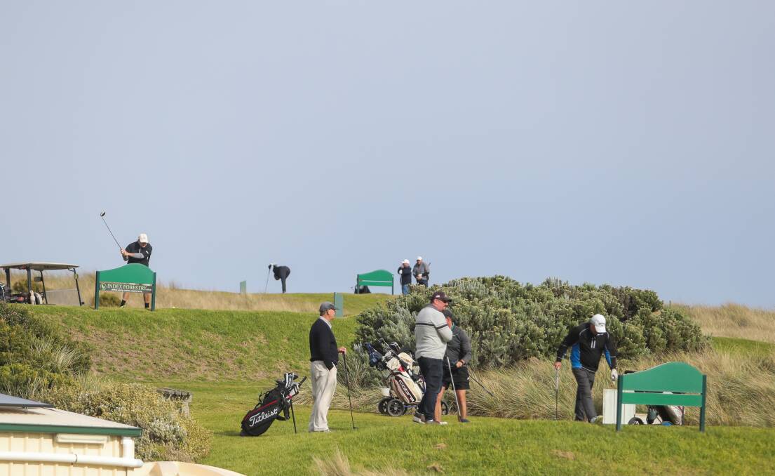 PLACE TO BE: People are enjoying Port Fairy's seaside golf course. Picture: Morgan Hancock 