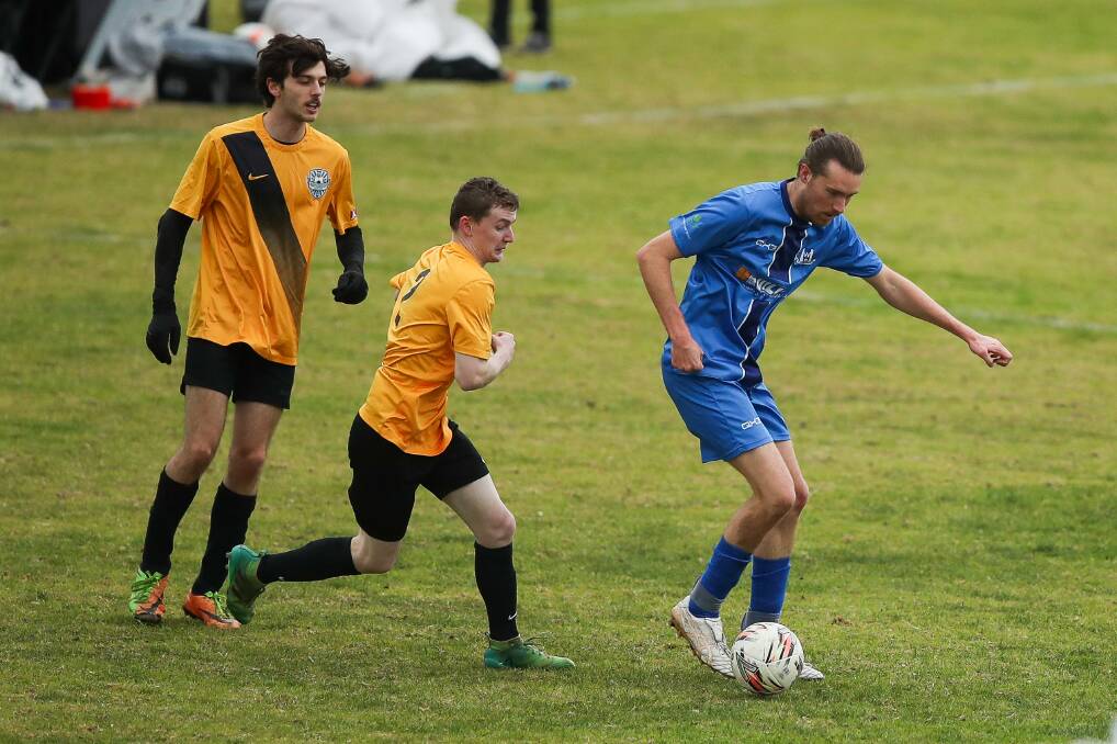 FANCY FOOTWORK: Spike Pilcher playing for Warrnambool Rangers on Sunday. Picture: Morgan Hancock 