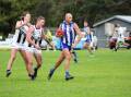 Hamilton Kangaroos' Vincent Huf finds space on his Camperdown opponents. Picture by Tayla Ness 