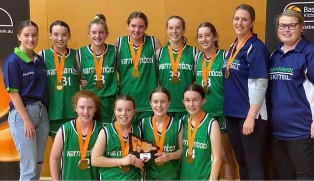 WE'RE NO.1: Warrnambool Mermaids lap up their Basketball Victoria country championships victory. Picture: Supplied 