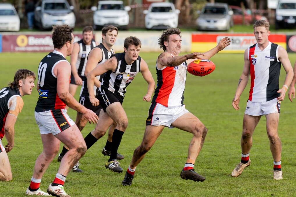 Koroit's James Gow returned to the team against Camperdown, adding experience. Picture by Anthony Brady 
