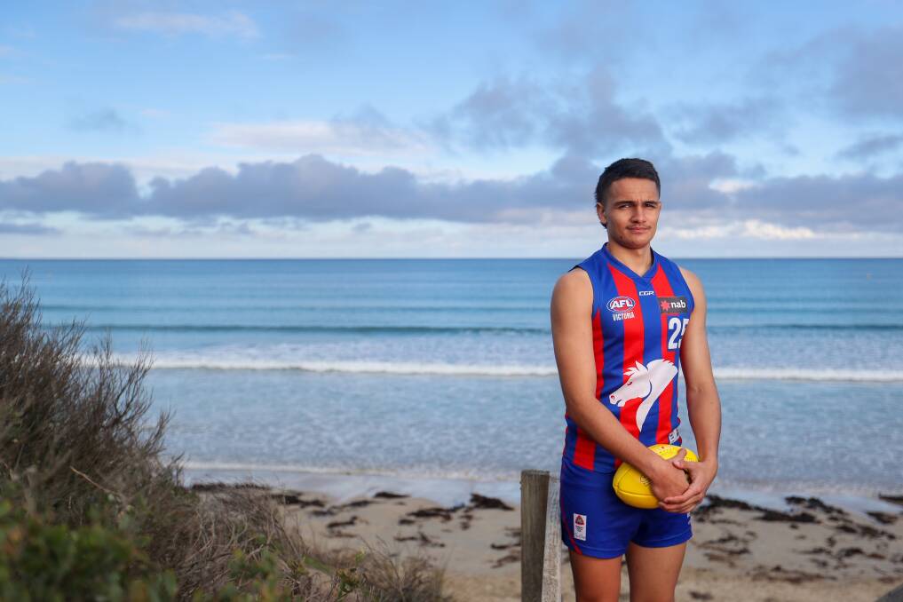 READY: Jy Bond says Jamarra Ugle-Hagan (pictured in Warrnambool) would settle into an AFL club with ease. Picture: Morgan Hancock 