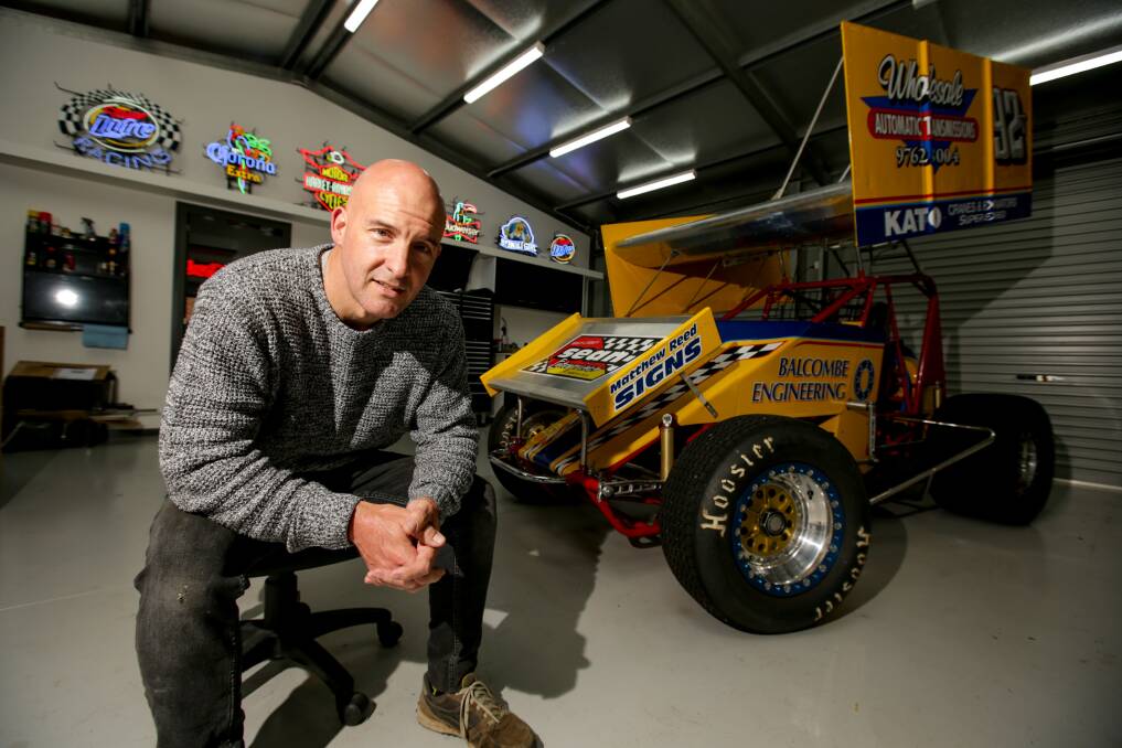 WORKSHOP: Sprintcar driver Matthew Reed moved to Allansford from Melbourne's eastern suburbs in 2020 in search of a better work-life balance. He is back in the fast lane after a health scare. Picture: Chris Doheny 