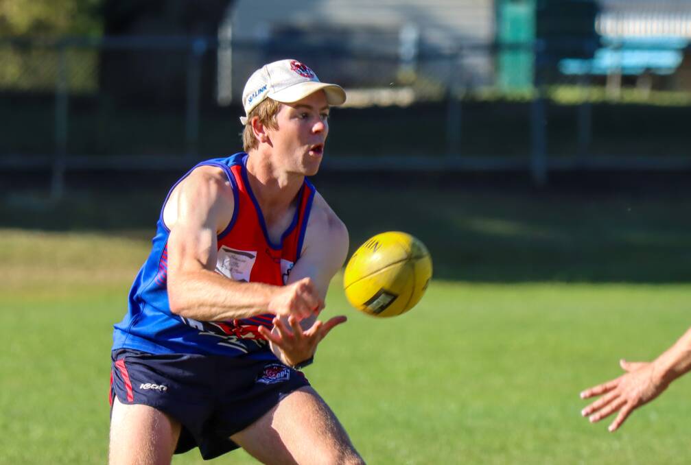 Rebounding defender Joe Arundell, pictured at pre-season training, was sidelined with injury early in Terang Mortlake's loss to South Warrnambool. Picture by Justine McCullagh-Beasy 