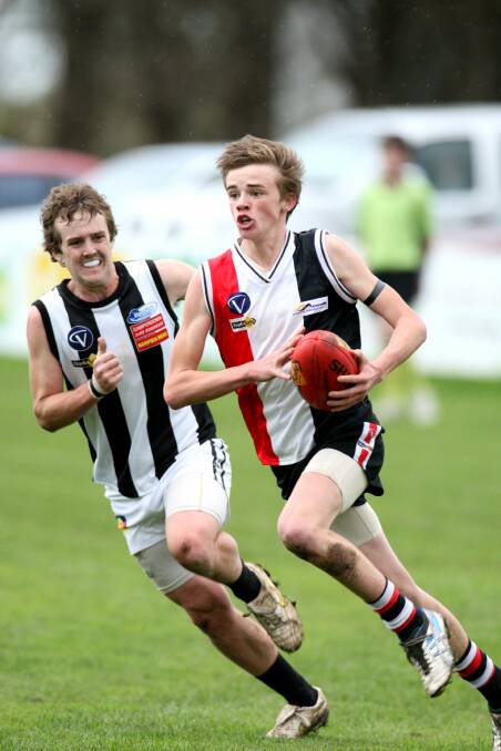FULL STEAM AHEAD: Marty Gleeson in action for Koroit in 2011. 