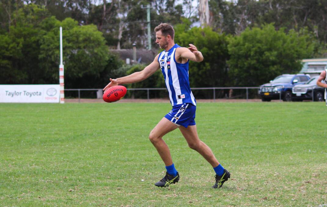 Hugh Douglas kicked three goals in Hamilton Kangaroos' win against Camperdown. Picture by Tayla Ness 