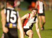 DREAM DEBUT: Connor Byrne kicked five goals in his first senior game for Koroit on Saturday. Picture: Chris Doheny 