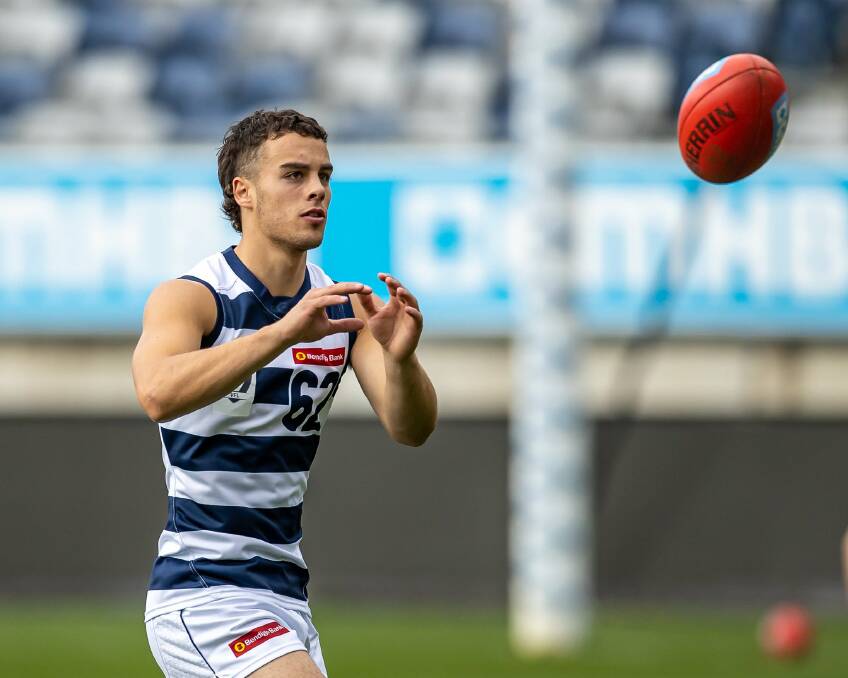 Marcus Herbert in action for Geelong. Picture by Arj Giese 