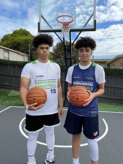 BROTHERS: Warrnambool Seahawks' AJ Cunningham and Malakye Cunningham will play Big V together in 2021. 