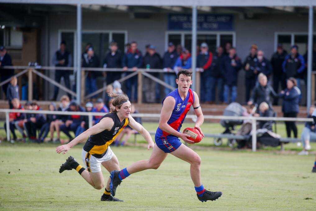 SCOREBOARD PRESSURE: Will Kain has kicked 31 goals from 10 games for Terang Mortlake so far in season 2021. Picture: Anthony Brady 