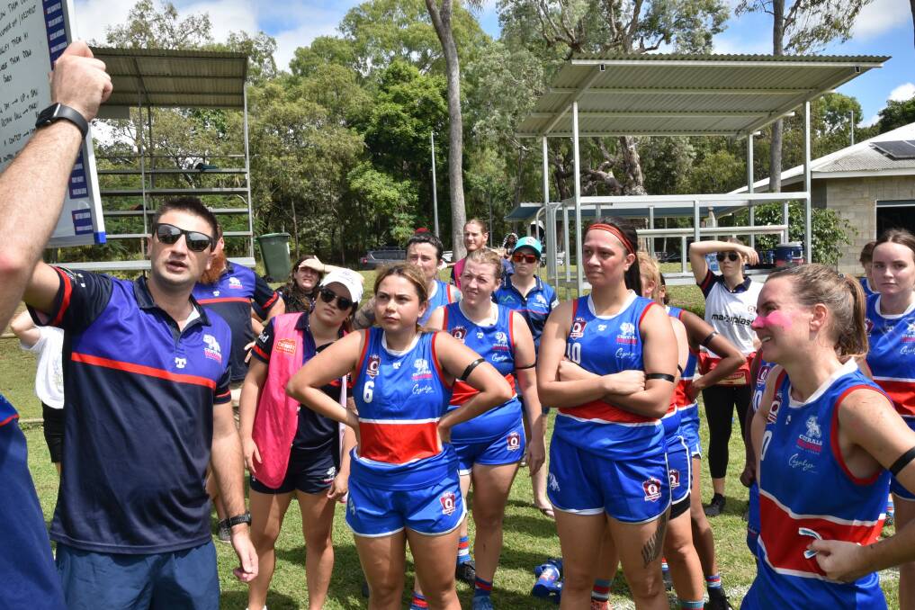 Fraser Lucas coaching a Centrals Trinity Beach women's team during his time in Cairns. 