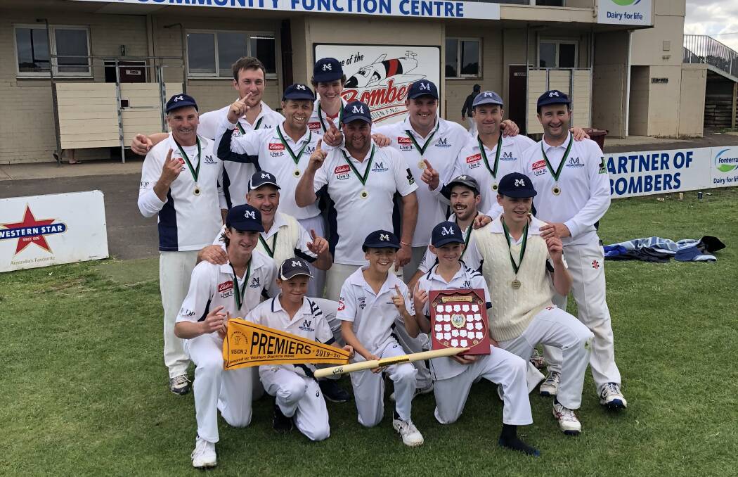 CAT ATTACK: Mortlake won the division two flag, beating Woorndoo by 89 runs. Picture: Todd Lamont 