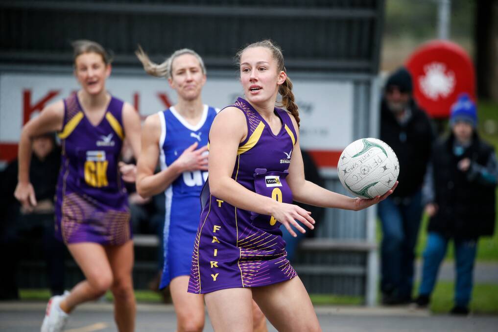 Tessa Allen won Port Fairy's open netball best and fairest award. Picture by Anthony Brady 