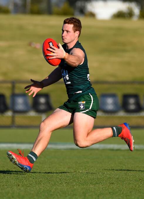 TOP PERFORMER: Kaine Mercovich was the Hampden league's best player in its 2019 interleague clash against Ballarat. He is now stepping up to play for SANFL club North Adelaide. Picture: Adam Trafford 