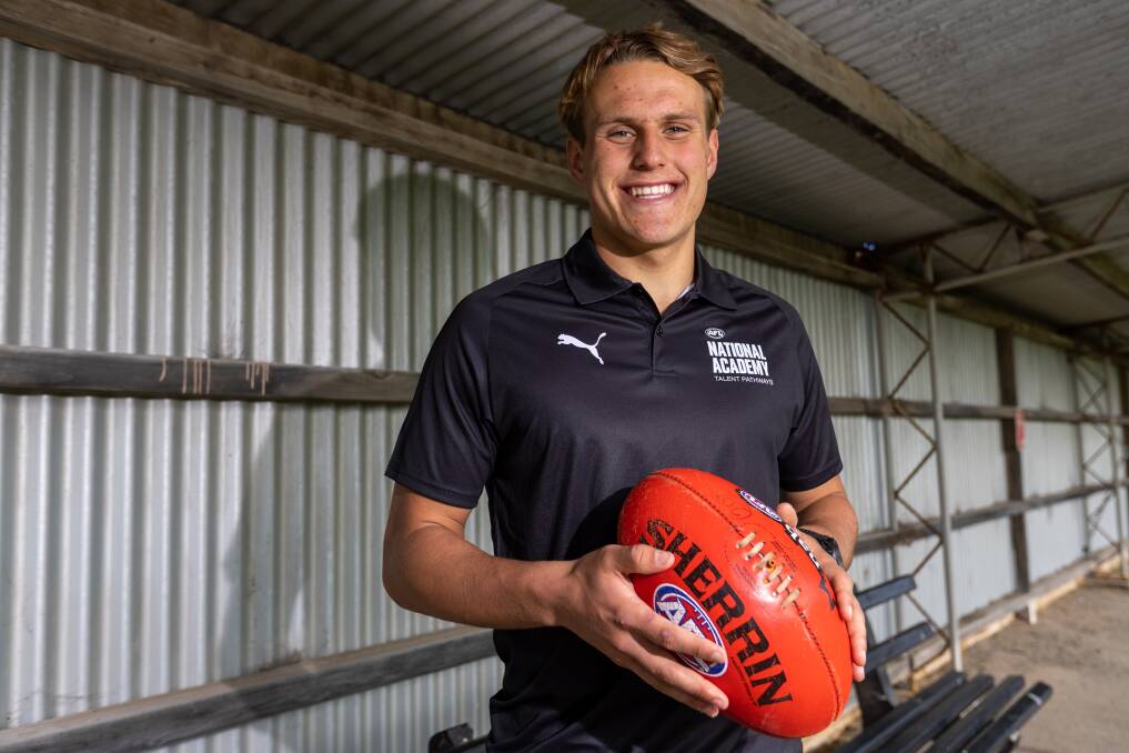 George Stevens, pictured at South Warrnambool's home base on Monday, is a member of the AFL Academy. Picture by Eddie Guerrero 