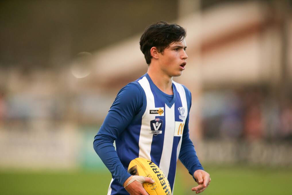 PRESSURE ACTS: Zach Burgess, 18, is establishing himself in Hamilton Kangaroos' team. Picture: Chris Doheny 