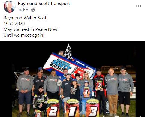 TEAM WORK: Ray Scott was involved in sprintcars as a car owner. Picture: Facebook 
