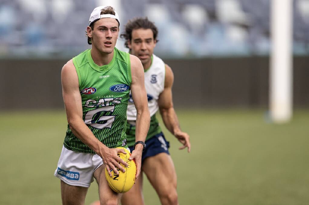 LEARNING THE CAPER: Isaac Wareham is part of Geelong's VFL program. Picture: Geelong Cats