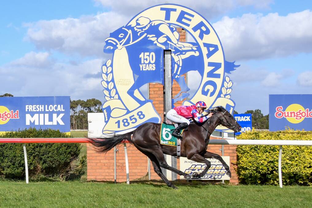 HOME PATCH: Laura Lafferty enjoys racing in the south-west, including at Terang. Picture: Racing Photos