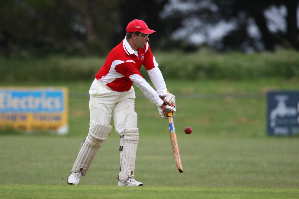 HAVING A HIT: Darren Loft in action for Warrnambool and District Cricket Association club Dennington in 2011. 