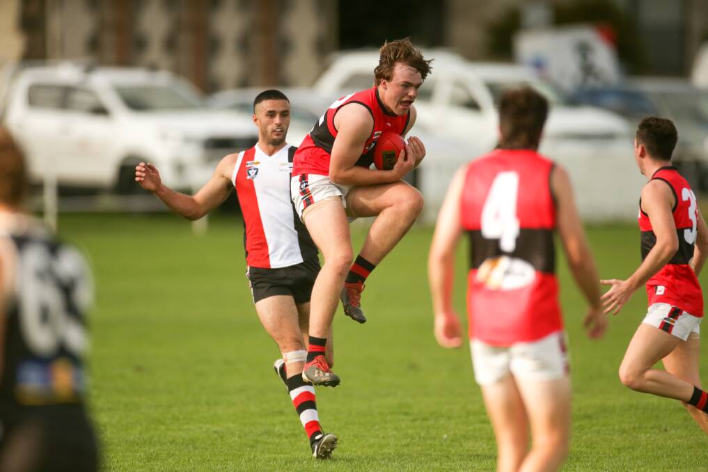LEAP OF FAITH: Cobden is backing young ruckman Tyler Humphrey in 2022. Picture: Chris Doheny 