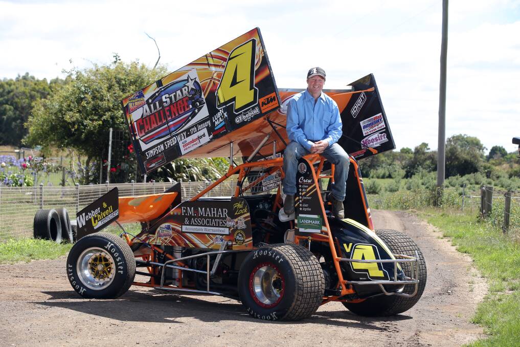 RACER: Phil Lock pictured with his 360 sprintcar in 2015. 
