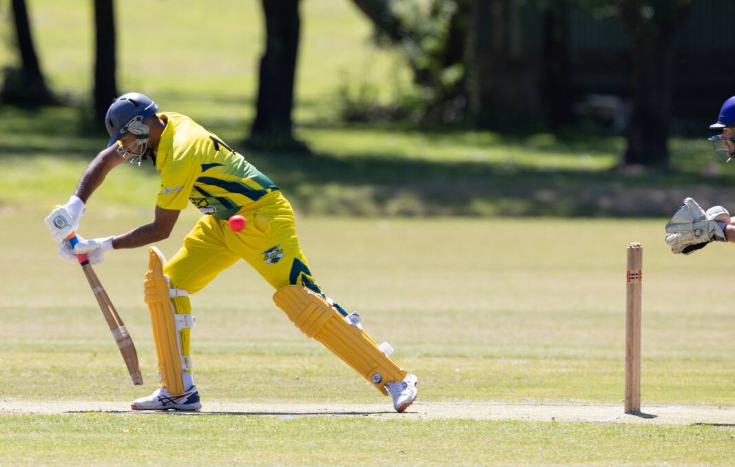 Tharindu Rukshan made 95 not out for Camperdown on Saturday. Picture by Sean McKenna 